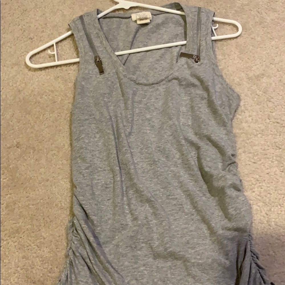 Longer shirt, cinched at sides